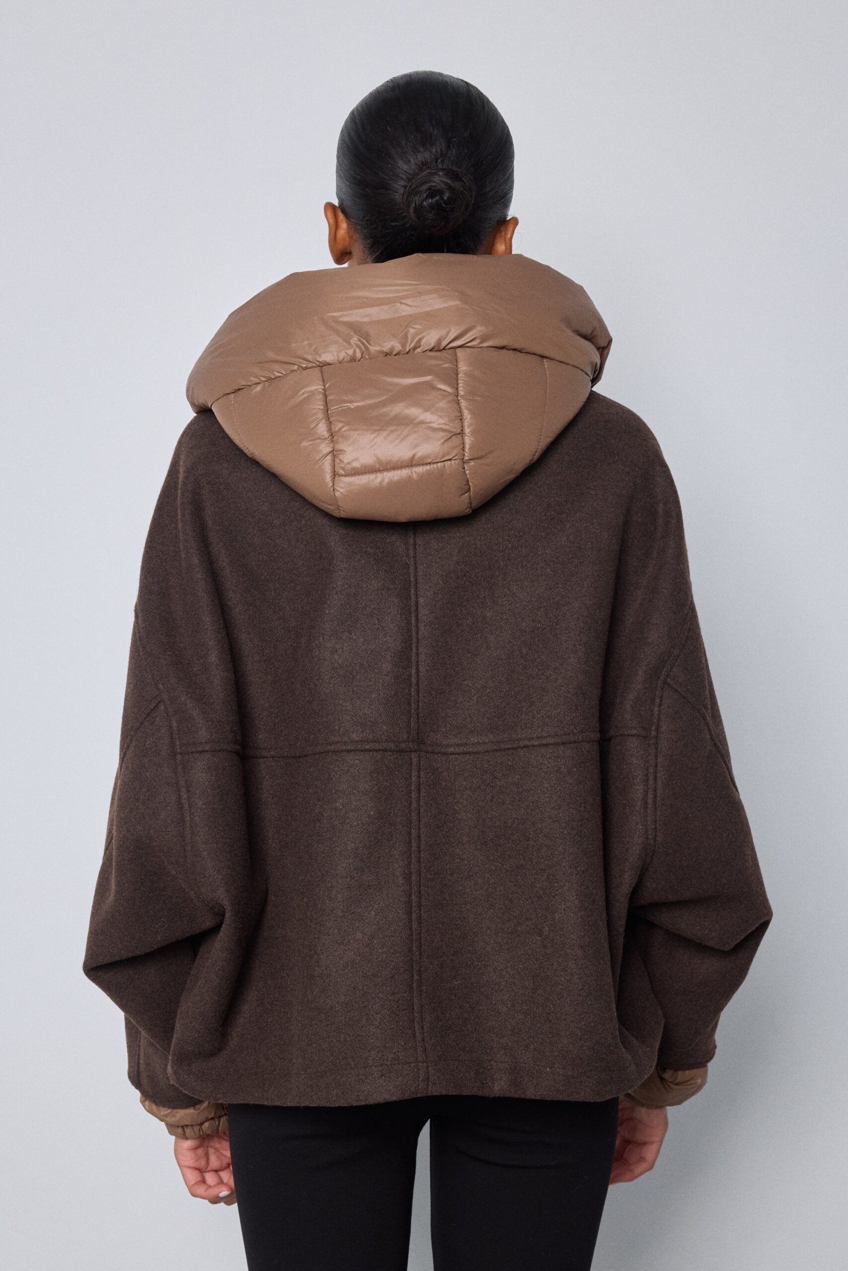 Bomber jacket met capuchon brown - Afbeelding 4