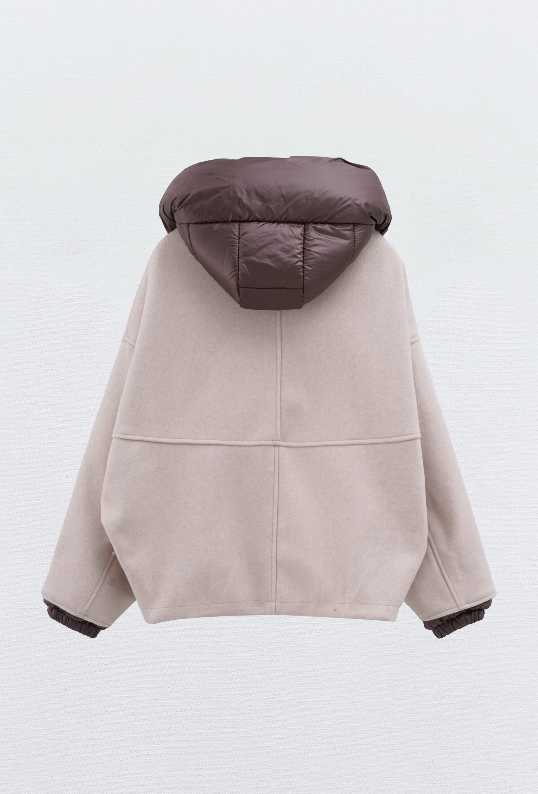 Bomber jacket capuchon beige - Afbeelding 3